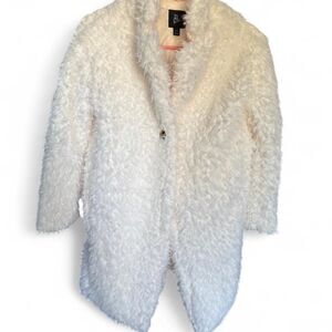 Art Class Girl's White Faux Fur Jacket NWT Size 8
